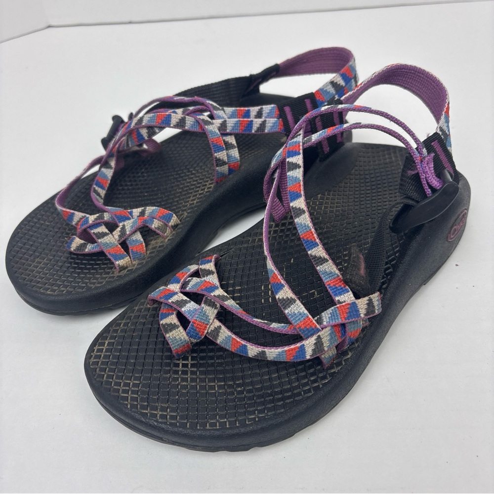 Chaco Women’s Size 6 Sandals ZX/2 Classic Camper Hiking Purple Triangle Outdoor